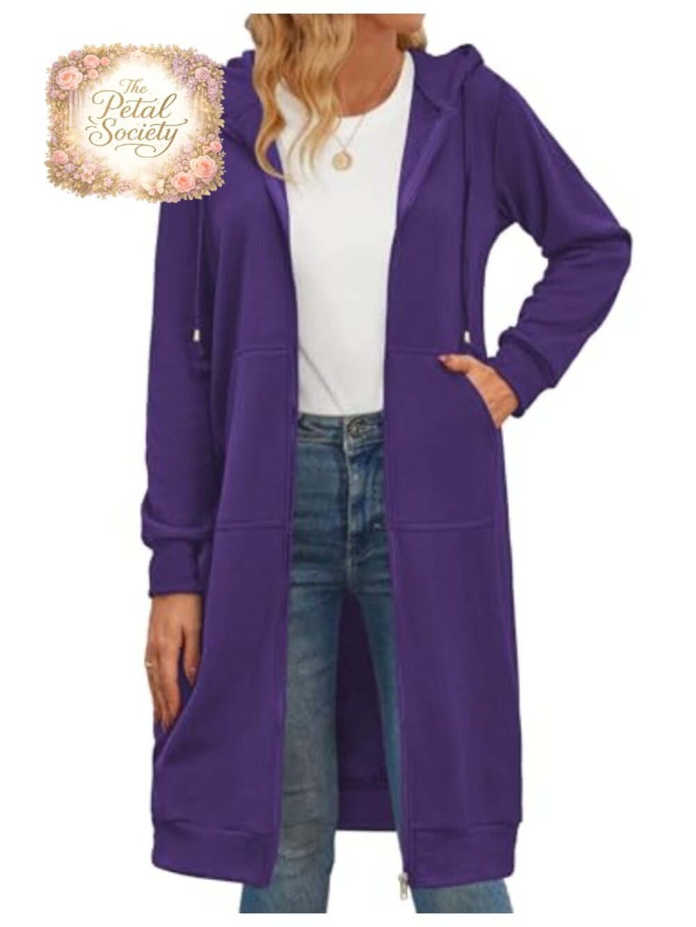 Zeagoo Women's Zip Up Oversized Fleece Long Tunic Hoodie Sweatshirt Casual